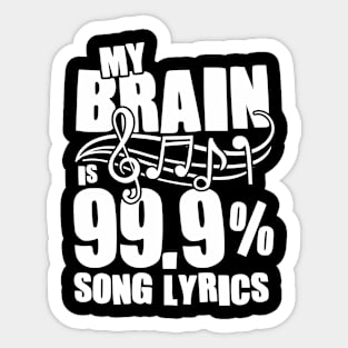 My Brain Song Lyrics Musician Music Sticker